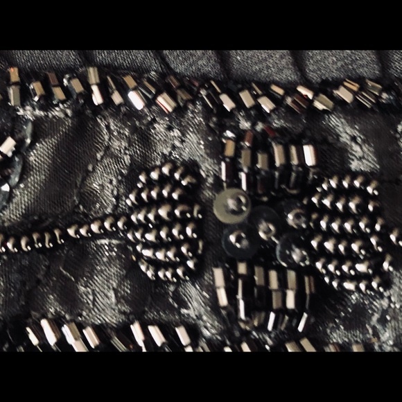 Windsor Beaded Waist Party Cocktails Dress 1/2 Black Tie Embellished Stretchy - Picture 7 of 15